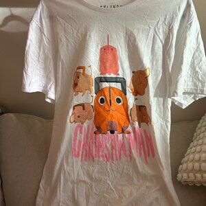 BoxLunch Chainsaw Man Pochita Print T-Shirt, White, L